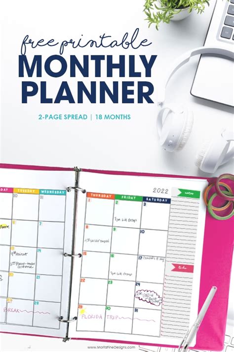2020-2021 Monthly Calendar Planner | Free Printable Calendar Download