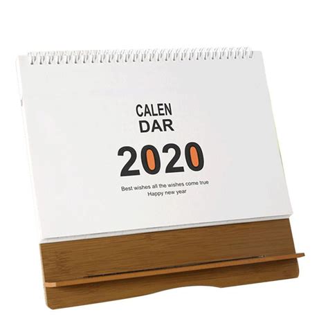 Megawheels 2019-2020 Standing Desk Calendar Flexible Monthly Wooden ...