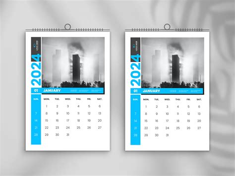 Calendar template design by Tanmoy Topu on Dribbble
