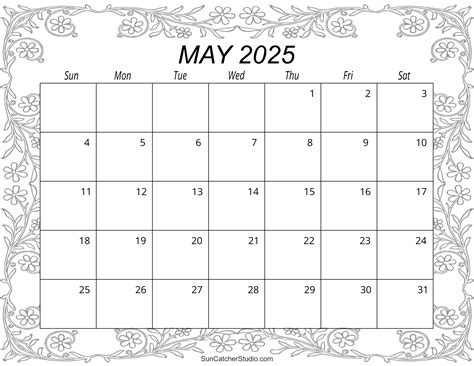 May 2025 Free Printable Calendar 2025 Pdf - Ester Janelle