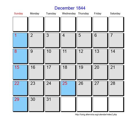 December 1844 - Roman Catholic Saints Calendar