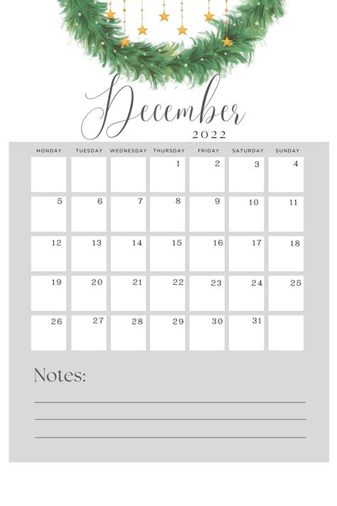 December Monthly Printable Planner, Monthly Planner, December Calendar ...