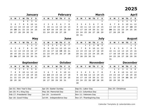 Calendar Labs 2025 Yearly Calendar Pdf - Zoe Mclean