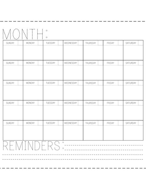 Calendar Templete Fill Out | Calendar Template 2023