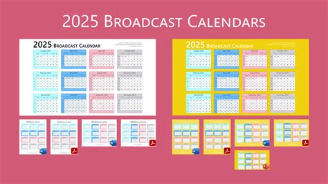 2025 Broadcast Calendar Printable | Calendars 2025
