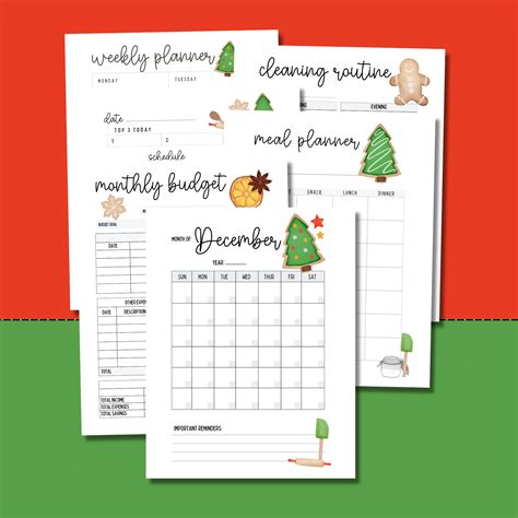 December Planner Printables - Planning Inspired
