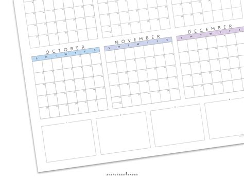 2025 Large Wall Calendar Poster | Yearly and Monthly Planner | Modern ...