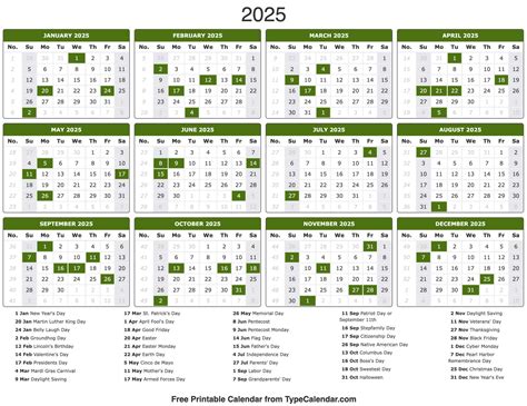 2025 Free Calendar With Federal Holidays Today - Eddie Gwennie