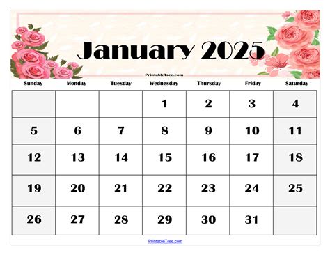 2025 Blank Calendar January 2025 Holidays - Blake Forsyth