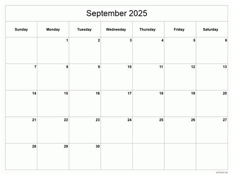 Cute September 2025 Calendar Printable Free - Betty Hermina
