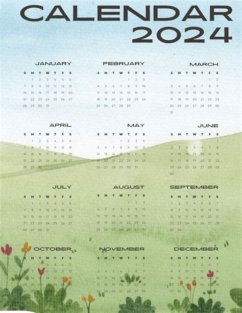 Printable Calendar 2024 Free Printable