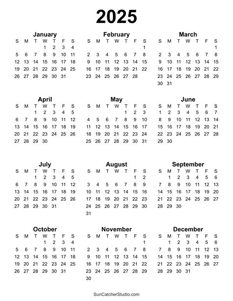 Calendar Pages 2025 Printable - tyne stesha