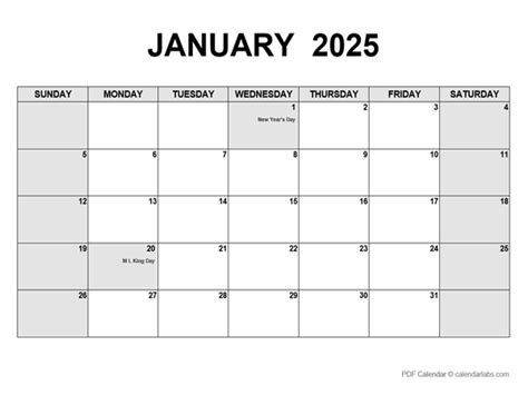 Blank 2025 Monthly Calendar Printable Pdf Free - Kare Sandra
