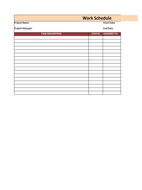 Work Schedule | PDF