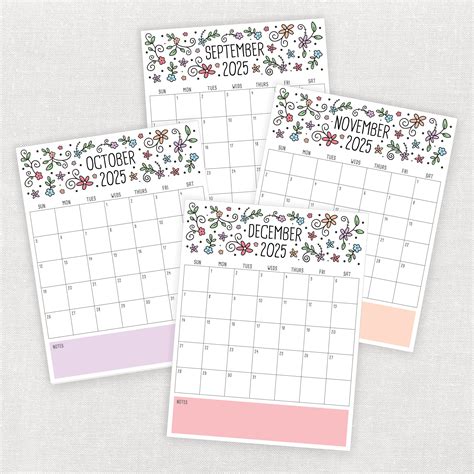 Printable 2025 Calendar - Etsy