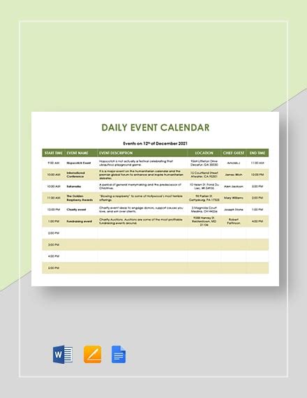 Event Calendar Template - 32+ Download
