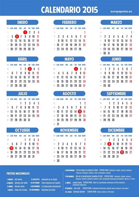 CALENDARIO LABORAL 2015 ~ imagexxl