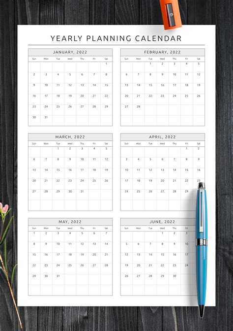 10 Year Calendar Template
