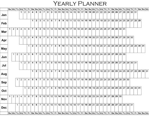 Free Printable Yearly Planner Template in PDF, Word & Excel