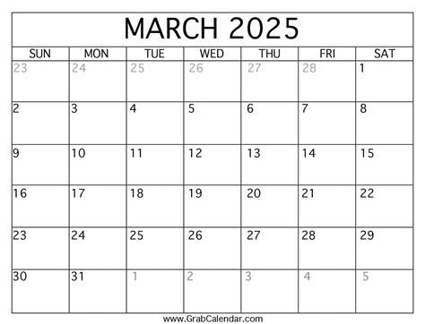 Calendar Printable 2025 March With Notes - James S. Carr