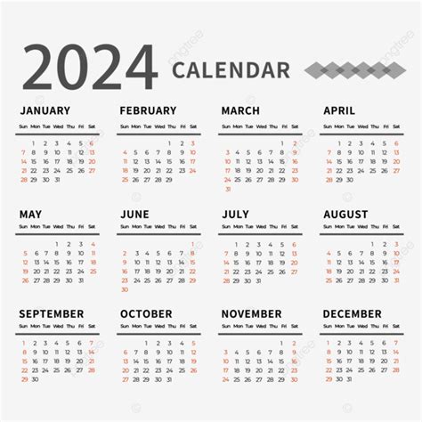 Kalender 2024 Hitam Sederhana, Kalender, Dua Ribu Dua Puluh Empat ...