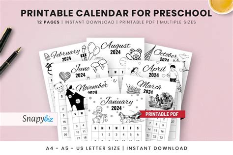 Printable Calendar For Preschool