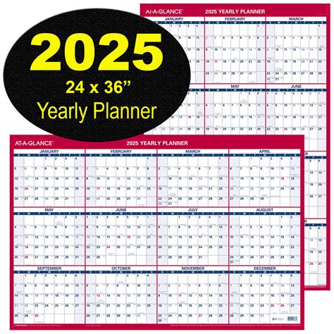 At A Glance 3 Month Wall Calendar 2025 Foremost Notable Preeminent ...
