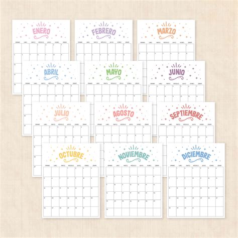 Calendario 2025 · Tidy Plans