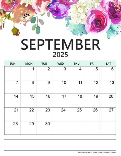 Floral 2025 Calendar Printable PDF - A Beautiful Design!