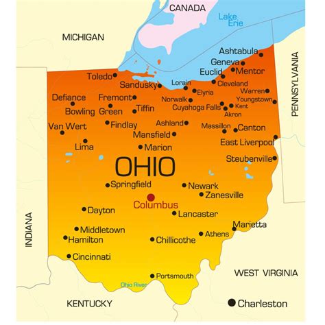 Printable Map Of Ohio Cities - United States Map