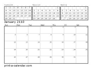 Download 2110 Printable Calendars