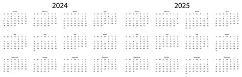 Calendar 2024 Calendar 2025 Stock Illustration - Download Image Now ...