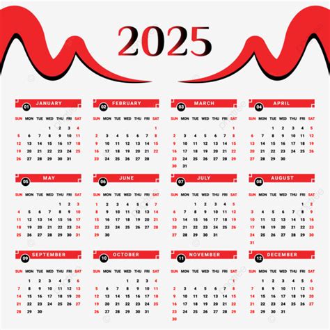 Black Calendar 2025 - Fawne Jenifer