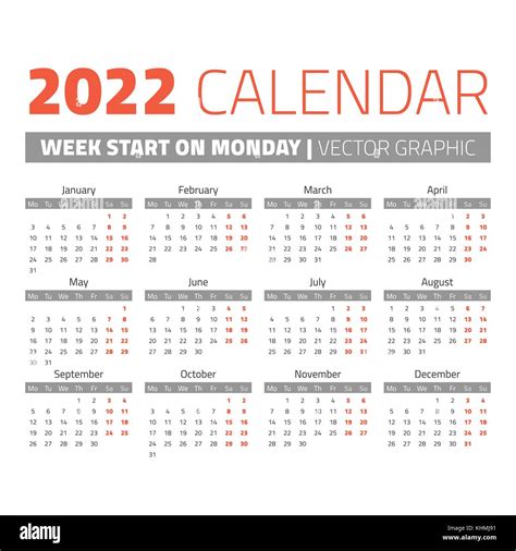 Annual Calendar 2022 2022