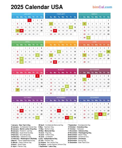 2025 Holidays Calendar And Observances Calendar 2025 Holiday Usa – Eroppa