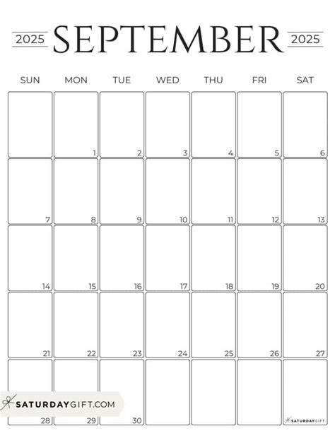 Simple Calendar Template 2025 - Free Printable Vertical Calendar