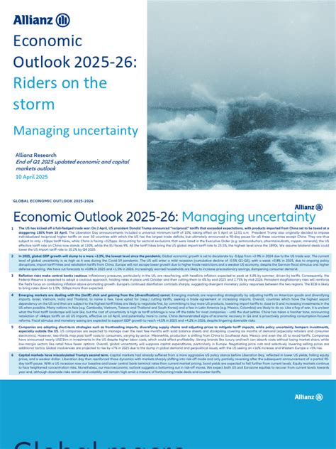 2025 04 10 Global Economic Outlook Q1 2025 Presentation | PDF | Inflation | Recession