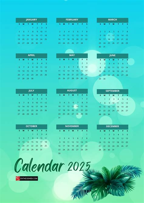 Free 2025 Printable Calendars #Free 2025 Printable Calendars | EntheosWeb