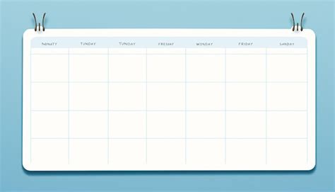 Premium Photo | A blank weekly calendar
