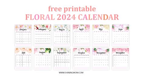 Your Free 2024 Floral Calendar Printable is Here!