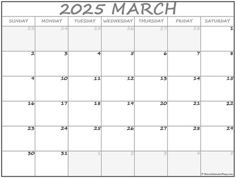 2025 Blank Calendar March Printable 2025 Conclusive Consequent Certain ...