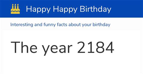 The year 2184: Calendar, history and birthdays