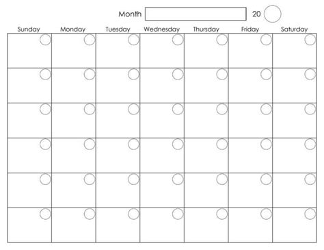 Printable Blank Monthly Calendar | Calendar Template pertaining to ...