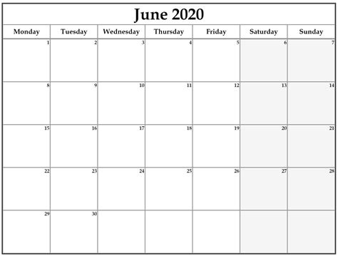 June Printable Calendar Cute Landscape Best 9 PDF - Wishes Images