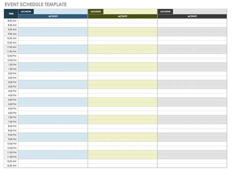 Activity Calendar Template Excel