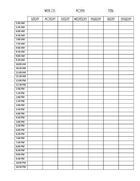 blank weekly calendar editable pdf word or image - weekly blank ...