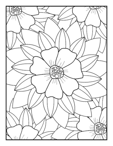 Premium Vector | Flower coloring pages background