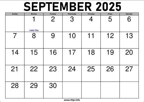 Calendar 2025 September Holidays - Felix Rhodes