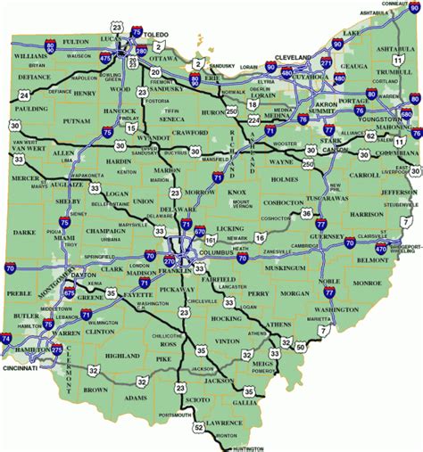 Map Of Ohio And Other Free Printable Maps | Maps Of Ohio
