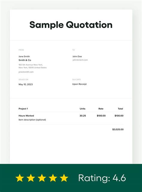 Sample Quotation Template (FREE - 2024 Updated) - Bonsai